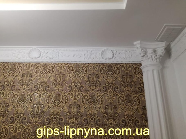 ліпнина з гіпсу, лепка из гипса, гипсовая лепнина