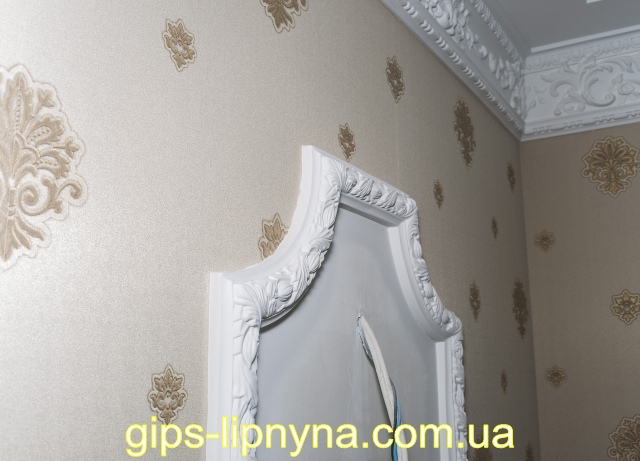 ліпнина з гіпсу, лепка из гипса, гипсовая лепнина